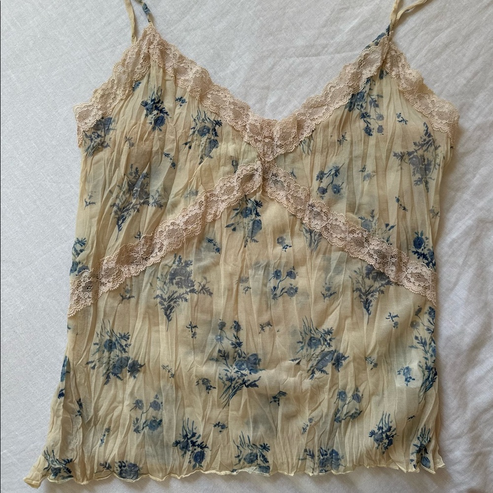 Topshop Ditsy Floral Lace Mix Cami